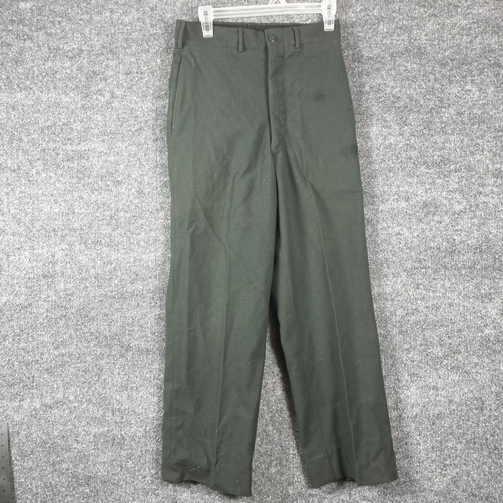 Vintage‎ US Army Trousers Mens 29x29 Green Wool Serge AG44 Class 3 Military 60s
